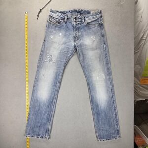 Diesel Jeans Mens 31x32 Blue Safado Straight Button Fly 008B9